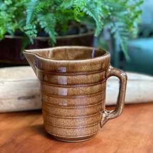 Vintage Monmouth brown pottery pitcher